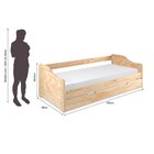 Bicama Solteiro Em Madeira Maciça Natural