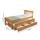 Bicama Solteiro Esmeralda - Mel (amadeirado)