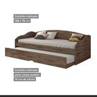 Bicama Solteiro Funny Iii Conquista Móveis Café Wood