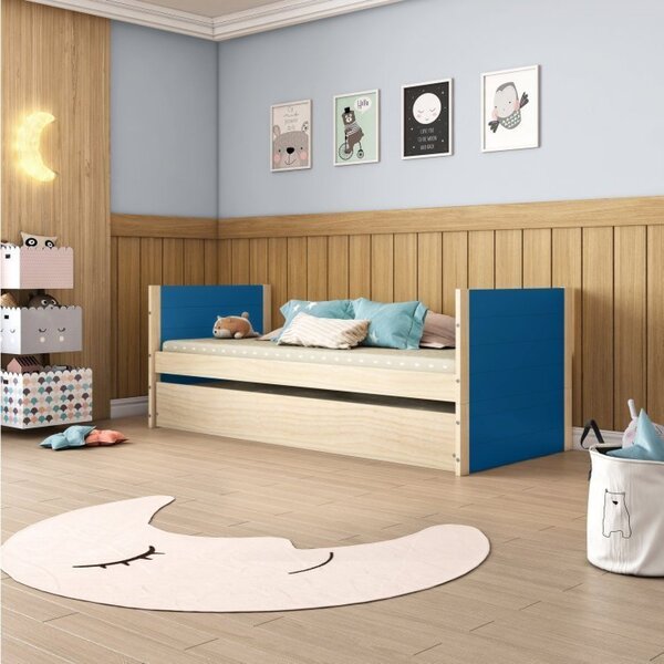 Bicama Solteiro Garden Madeira Maciça E Mdf Laca Casatema Mad