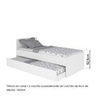 Bicama Solteiro Infantil  Branco