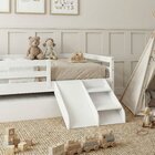 Bicama Solteiro Infantil Com Telhadinho E Grade Em Madeira Ma