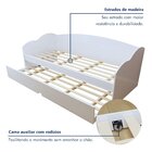 Bicama Solteiro Infantil Liz Branco