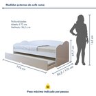 Bicama Solteiro Infantil Liz Branco