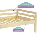 Bicama Solteiro Infantil Prime Telhadinho Ii E Escadinha/esco