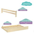 Bicama Solteiro Infantil Reversível Com Grade De Proteção Cas