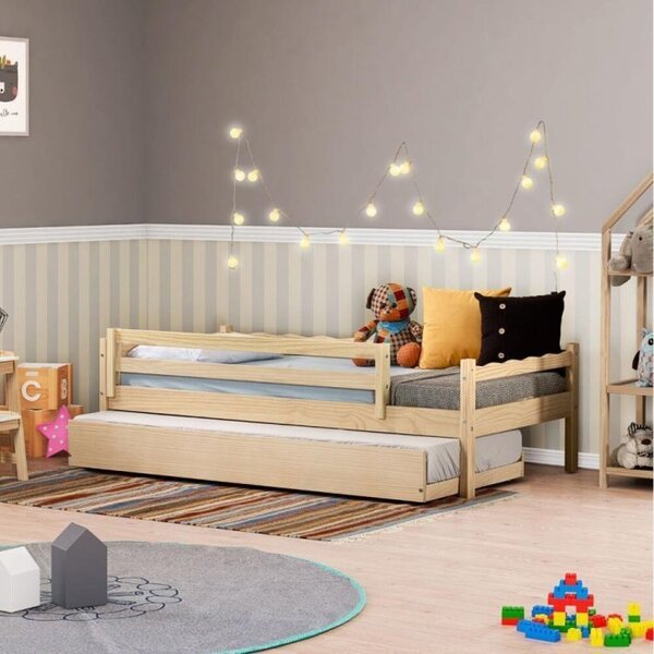 Bicama Solteiro Infantil Reversível Com Grade De Proteção Cas