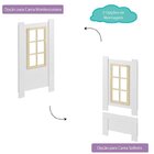 Bicama Solteiro Infantil Reversível Com Grade E Janela Casinh