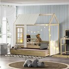 Bicama Solteiro Infantil Reversível Completa Casinha Garden C