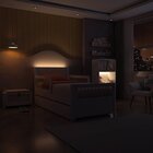 Bicama Solteiro Infantil Reversível Led Com Rattan Grade Em P