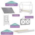 Bicama Solteiro Infantil Reversível Telhado Completo Casinha