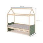 Bicama Solteiro Infantil Reversível Telhado Completo Casinha