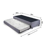 Bicama Solteiro King 96x203x28cm Suede E Colchão Auxiliar D23