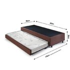 Bicama Solteiro King 96x203x28cm Suede E Colchão Auxiliar D23