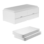 Bicama Solteiro Lara Branco Com Colchões