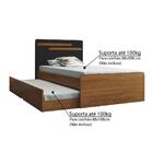 Bicama Solteiro Luana Carvalho/ Preto - Conquista