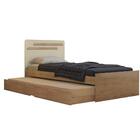Bicama Solteiro Luana Com Cama Auxiliar Amêndoa Off White