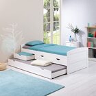 Bicama Solteiro Madeira Maciça 3 Gavetas Com Estrado Jessy -