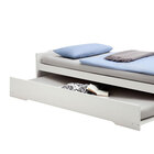 Bicama Solteiro Madeira Maciça Com Estrado Lorena - Branco