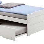 Bicama Solteiro Madeira Maciça Com Estrado Lorena - Branco