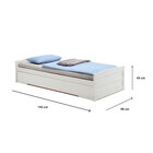 Bicama Solteiro Madeira Maciça Com Estrado Lorena - Branco