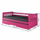 Bicama Solteiro Mission Estilo Sofá Em Madeira Maciça/mdf Rosa