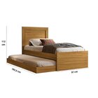 Bicama Solteiro Moderno Para Quarto Luara Nature