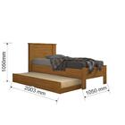 Bicama Solteiro Pérola Rovere