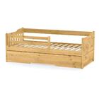 Bicama Solteiro Prime Com Grade De Proteção Madeira Maciça Me