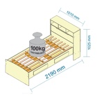 Bicama Solteiro Ravena com Baú 2 Gavetas – Carvalho Rústico