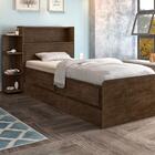 Bicama Solteiro Santos Baú Castanho Wood