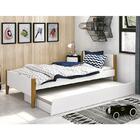 Bicama Solteiro Simba Com Pés Amadeirado - Reller Móveis