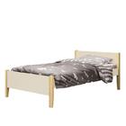 Bicama Solteiro Simba Com Pés Madeira Natural - Reller Móveis