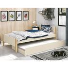 Bicama Solteiro Simba Com Pés Madeira Natural - Reller Móveis