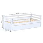 Bicama Solteiro Slim Rb Com Grade De Proteção Madeira Maciça