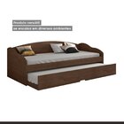 Bicama Solteiro Sofá Cama Com Rodízios Em Mdf Funny Cacau Cac