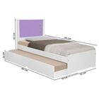 Bicama Solteiro Tebarrot Barcelona Branca/lilás