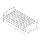 Bicama Solteiro Ulli Madeira Maciça Branca