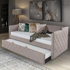 Bicama Vintage Rústica Madeira Maciça Com Revestimento Veludo