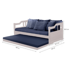 Bicama Zurique Retrô Madeira Maciça Branco - Php Mobilia