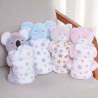 Bichinho Com Pelúcia 18cm Com Manta 75x75cm Elefante Azul