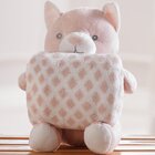 Bichinho De Pelúcia Fazenda New Com Manta Bebê 100x75cm Gatin