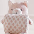 Bichinho De Pelúcia Fazenda New Com Manta Bebê 100x75cm Gatin