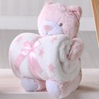 Bichinho De Pelúcia Premium Com Manta New Bebê 100x75cm