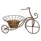 Bicicleta Rattan com Cachepot Marrom Shangai