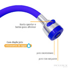 Bico Arejador Duplo Jato Abs Azul e Cromado Para Bica Gourmet