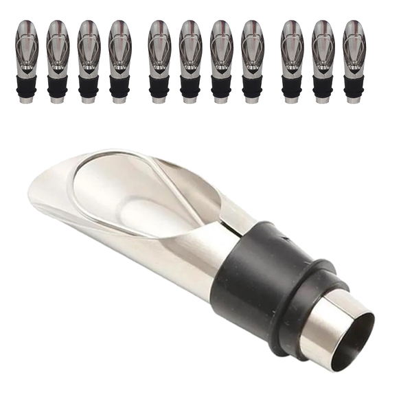 Bico Dosador Garrafa Vinho 12 Unidades Tampa Aerador Funil