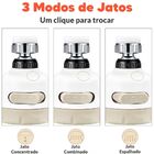 Bico Torneira Chuveirinho Gourmet Arejador 3 Jatos 360 Abs In
