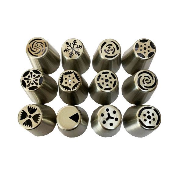 Bicos Russos Em Inox Para Confeitar Profissional 12 Peças