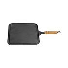 Bifeteira Antiaderente Quadrada Lisa 23x23cm E Espátula